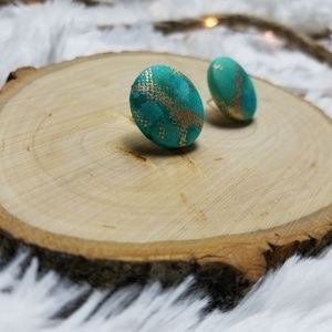 Custom button earrings